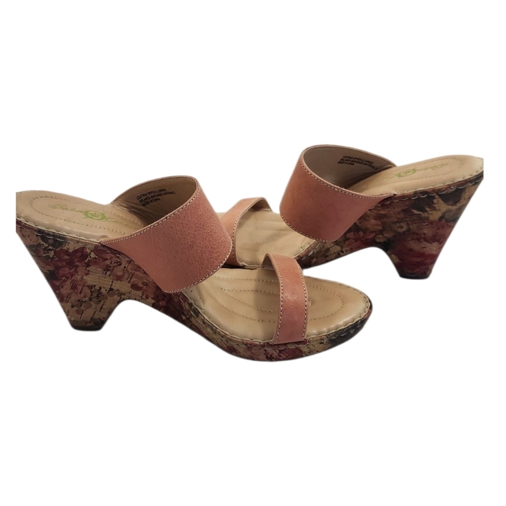 Born Crown Fliral Cork Wrapped Sandals. Blush Pink. Rare. Size 9
